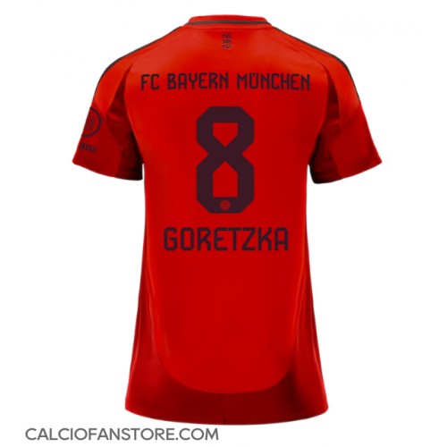 Maglia Calcio Bayern Munich Leon Goretzka #8 Prima Divisa Donna 2024-25 Manica Corta